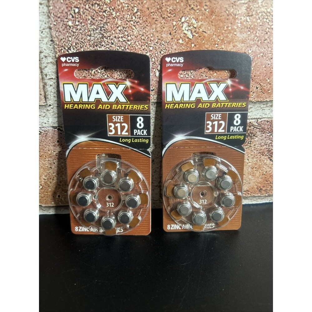 16 CVS Brand MAX Size 312 Hearing Aid Batteries